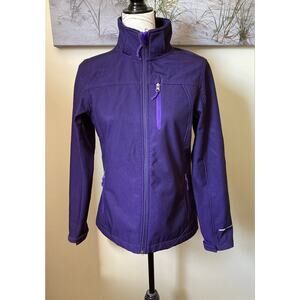 Free Country women's purple soft shell lined mid-weight coat, size small
